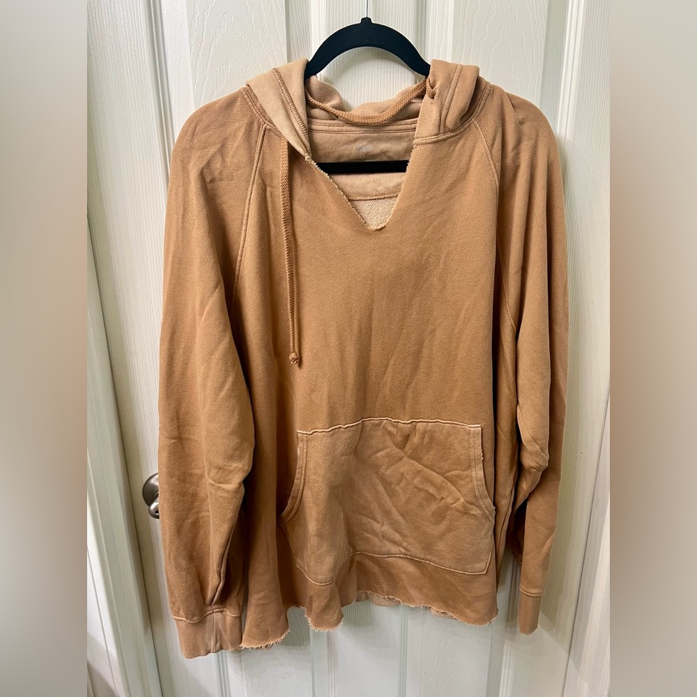 aerie Women's Orange Hoodie Sweater Size Large